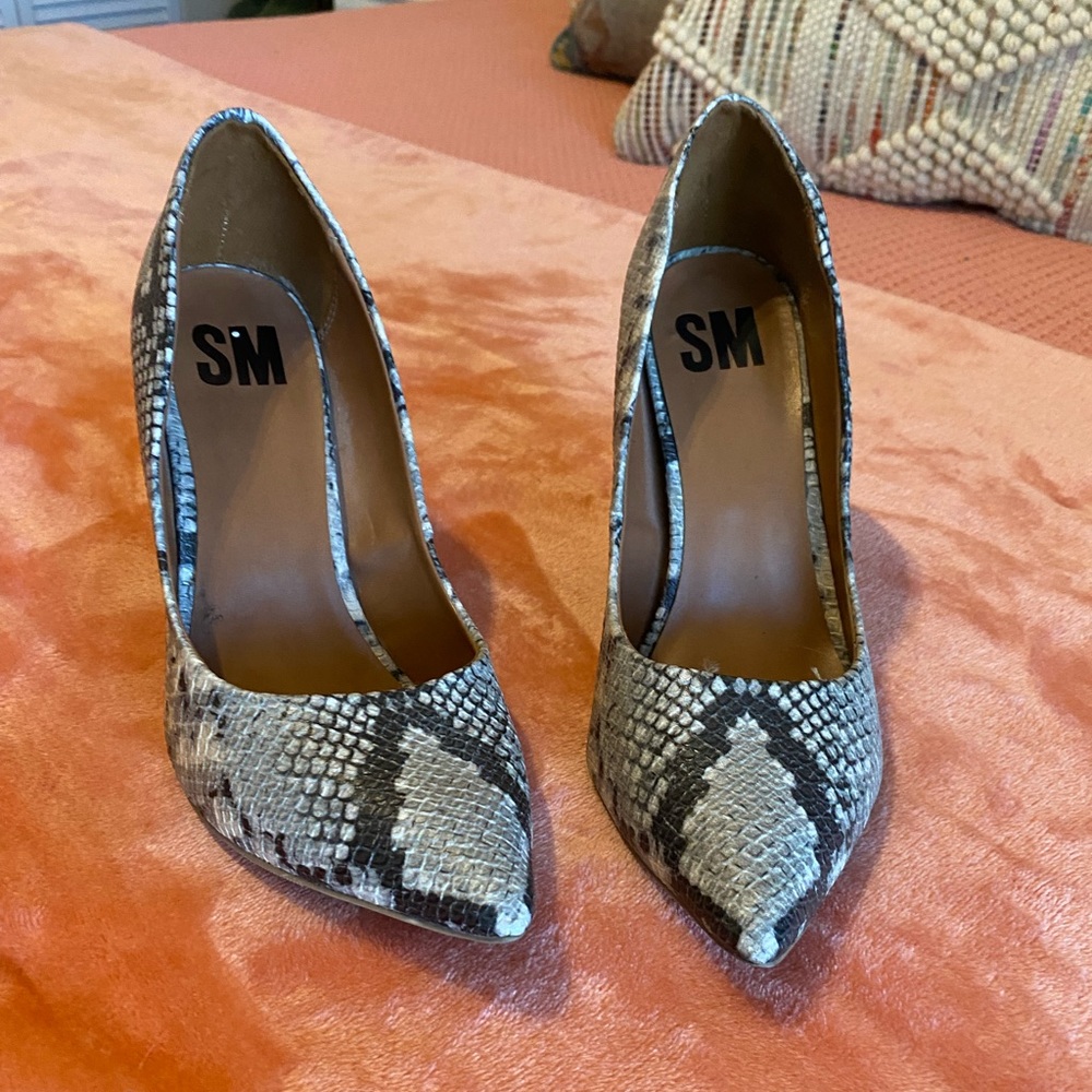 Snakeskin Print Heels